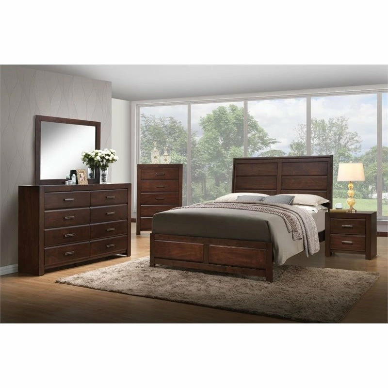 Discount 👏 Acme Furniture ACME Oberreit Wood 8-Drawers Bedroom 👗 Dresser In Walnut ⌛ - Image 3