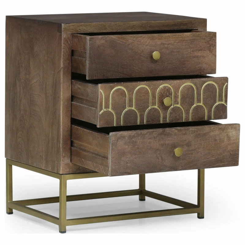 Cheap ✔️ GDFStudio Javayah Wooden Night Stand 👏 - Image 5