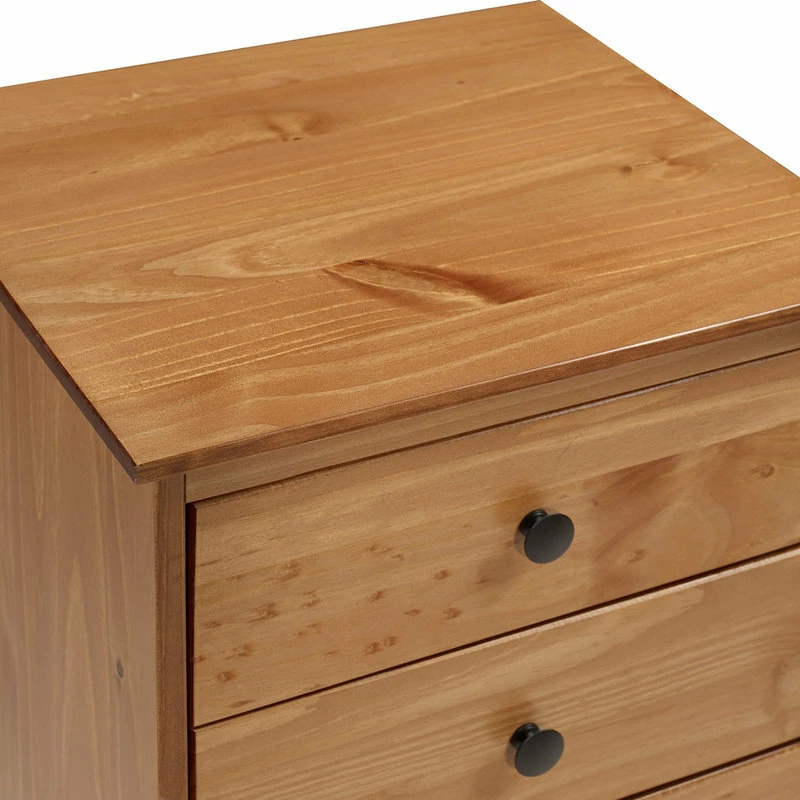 Brand new โจ Walker Edison Classic Midcentury Modern 3-Drawer Solid Wood Nightstand, Caramel ๐ - Image 6