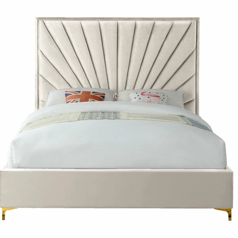 Best reviews of ๐ฅ Meridian Furniture Eclipse Velvet Bed, Cream, Full ๐ - Image 8