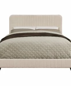 Best Sale 👏 HomeFare Harding Bed With Headboard And Footboard, White, King 🎉