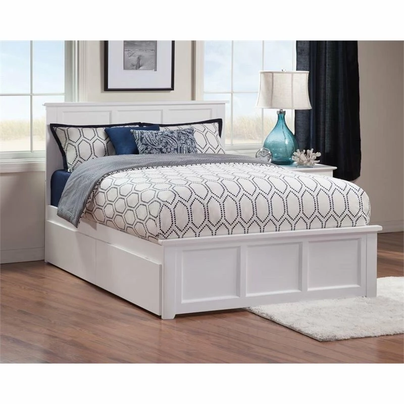 Budget ๐ Pemberly Row Traditional Full Size Storage Wood Platform Bed In White ๐ฏ - Image 4