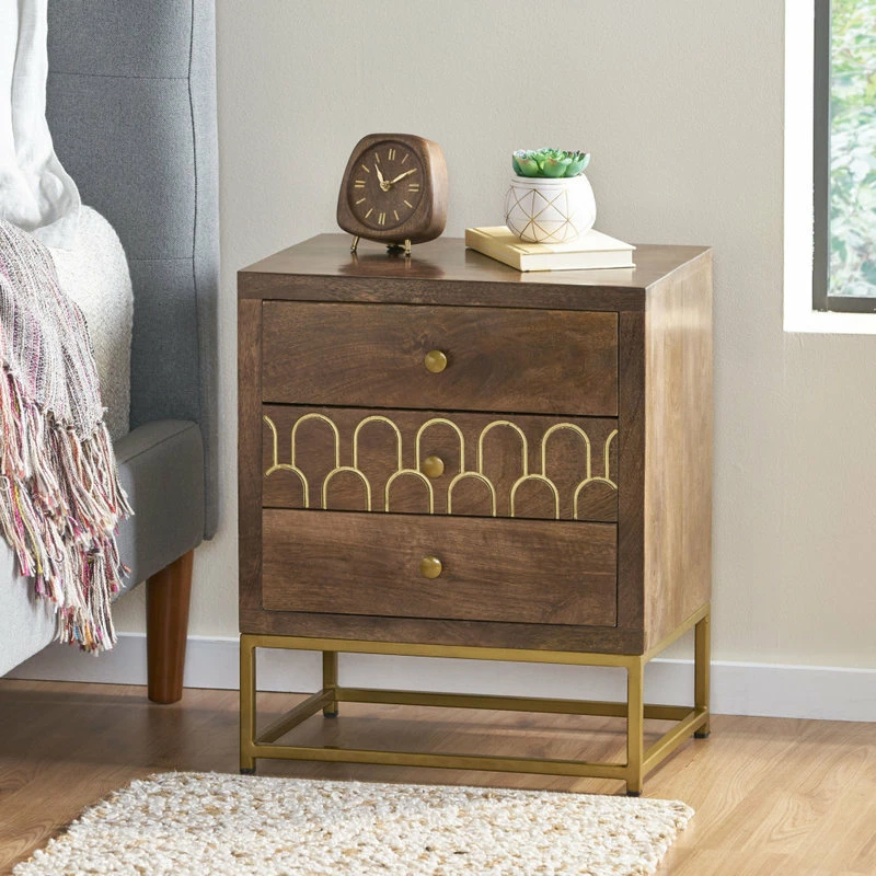 Cheap ✔️ GDFStudio Javayah Wooden Night Stand 👏 - Image 2