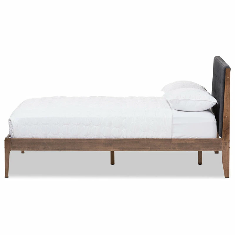 Brand new 👍 Baxton Studio Clifford Platform Bed, Gray/Walnut Brown, Queen 😉 - Image 3