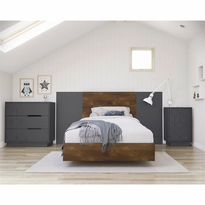 Promo โ๏ธ Nexera 420349 3 Drawer Chest Charcoal Gray ๐งจ - Image 2