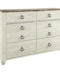 Budget ⭐ Ashley Furniture Industries Ashley Furniture Willowton 6 Drawer 👗 Dresser 💯