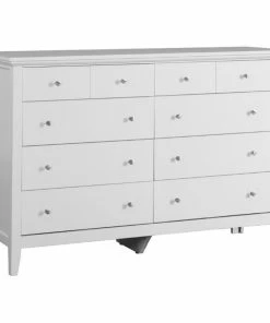 Outlet 😉 Glory Furniture Hammond 8 Drawer 👗 Dresser In White 😀