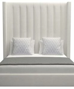 Cheap ๐ Nativa Interiors Aylet Vertical Channel Tufted Bed, Off White, King, High 87" ๐