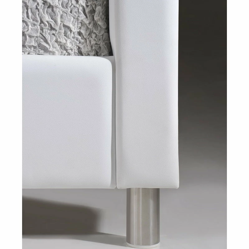 Coupon ๐ Baxton Studio Carlotta White Modern Bed With Upholstered Headboard, Full ๐ - Image 5