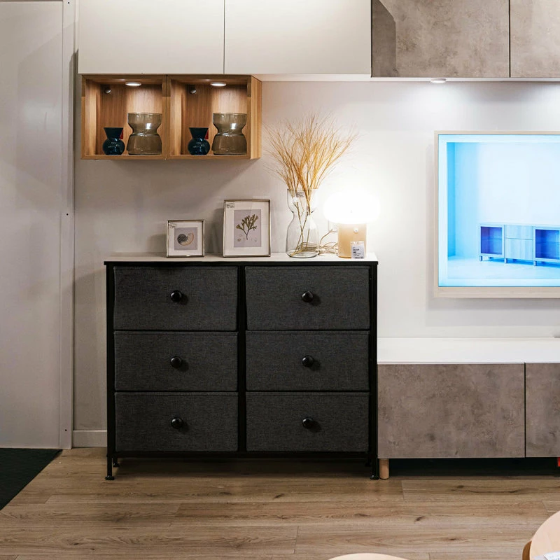 Budget β Duhome Elegant Lifestyle 6 Fabric Drawers Steel Frame Double π Dresser, Black β€οΈ - Image 2