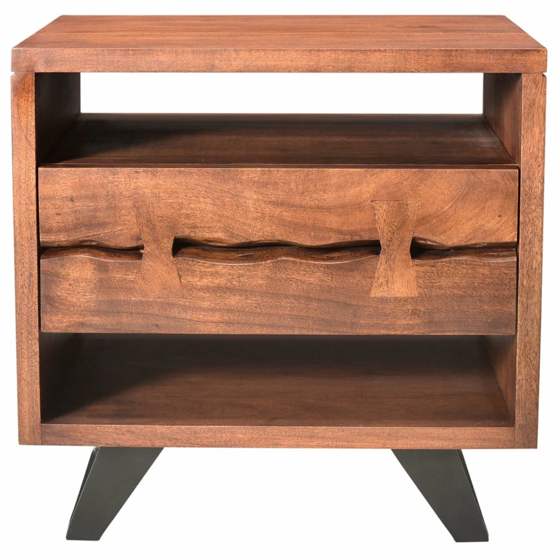 Deals โญ Moe's Home Collection Moe's Home Industrial Madagascar Nightstand With Brown Finish UH-1008-03 ๐งจ