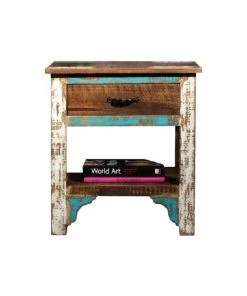 Best deal 🌟 Crafters And Weavers La Boca Rustic Distressed Wood Nightstand 💯