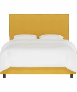 Best reviews of 🔔 Skyline Furniture Mfg Inc Foreman Full French Slipcover Bed, Linen French Yellow ✔️