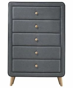 Outlet 🔥 Acme Furniture Valda Upholstered Chest, Light Gray Fabric 🎉