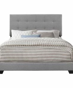 Brand new 🔔 HomeFare Zamparippa Button-Tufted All-In-One Upholstered Bed, Glacier Linen, King ✨