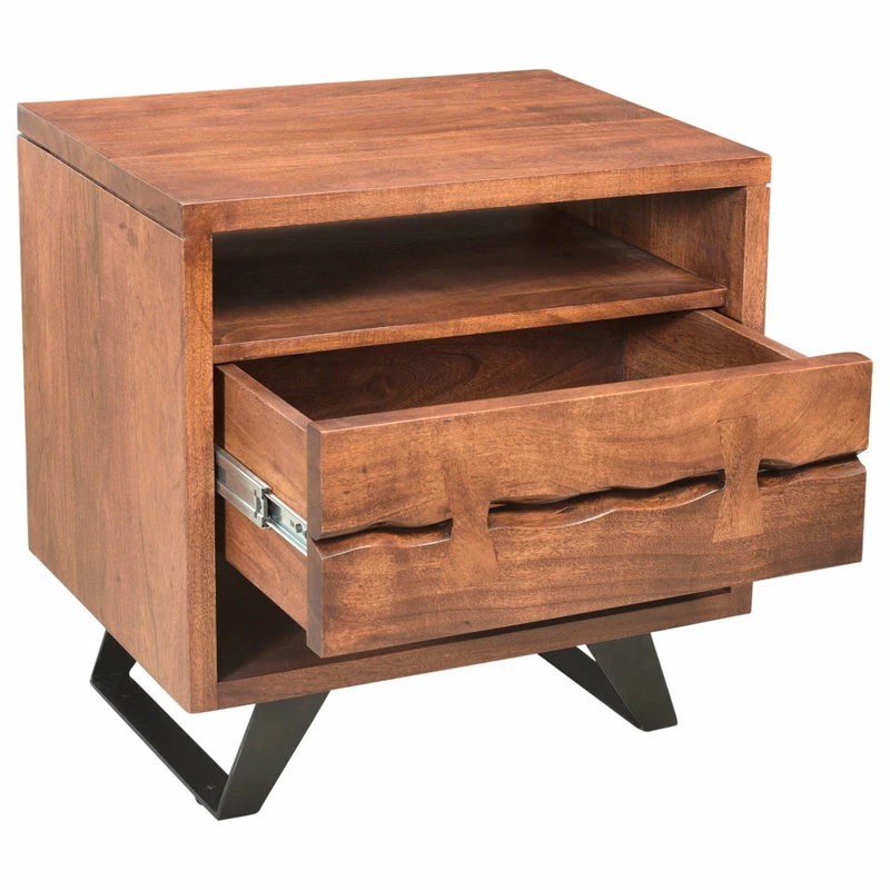 Deals โญ Moe's Home Collection Moe's Home Industrial Madagascar Nightstand With Brown Finish UH-1008-03 ๐งจ - Image 3