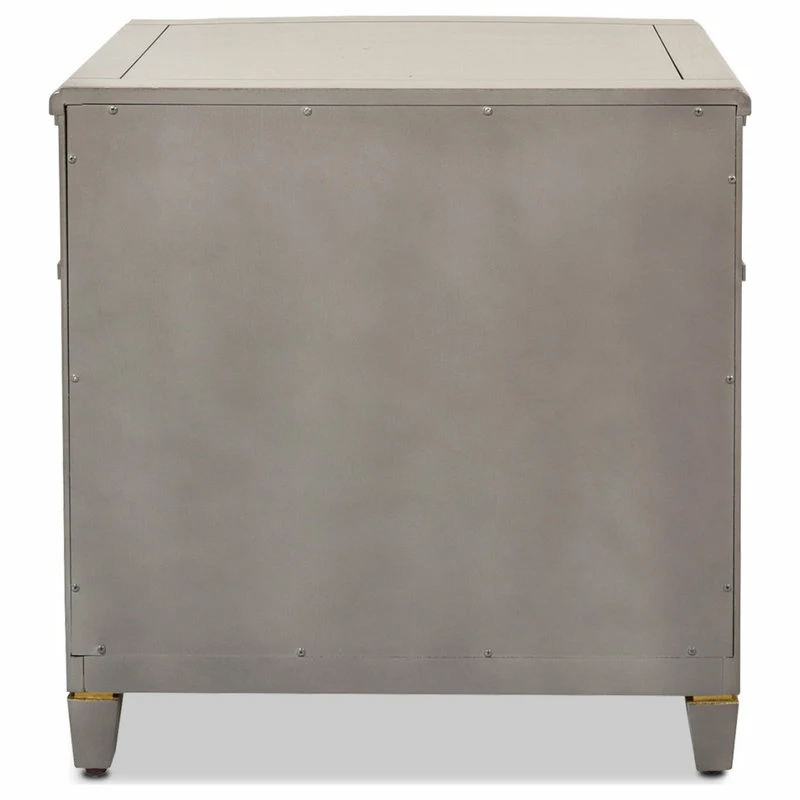 Outlet 🔥 Jennifer Taylor Home Dauphin Gold Accent End Table, Gray Cashmere 😉 - Image 9