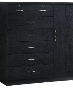 Best deal ๐ Hodedah Import Inc. Hodedah 7 Drawer Chest In Black ๐ฅ