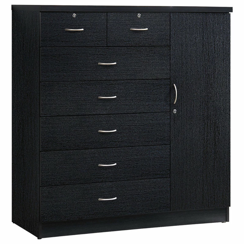 Best deal 🛒 Hodedah Import Inc. Hodedah 7 Drawer Chest In Black 🔥