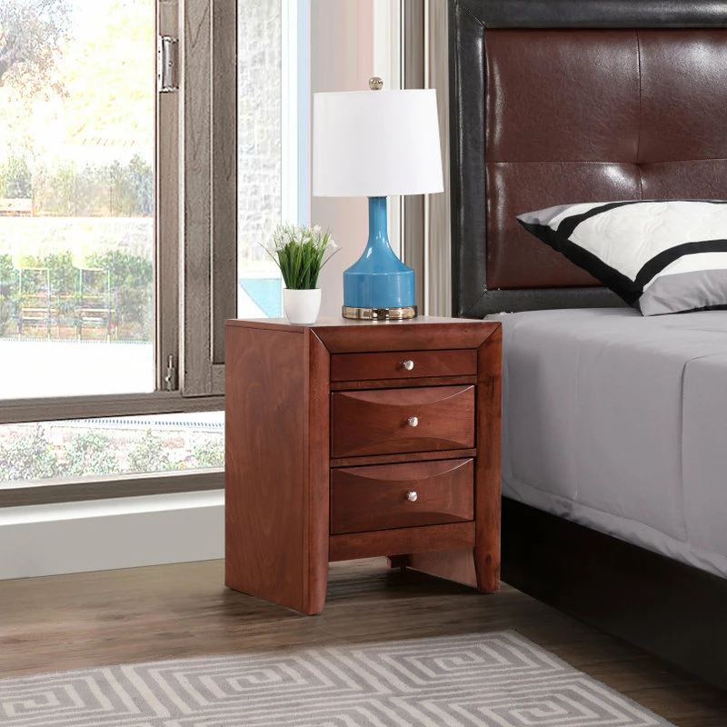 Promo 😍 Glory Furniture Nightstand, Cherry ✔️ - Image 2