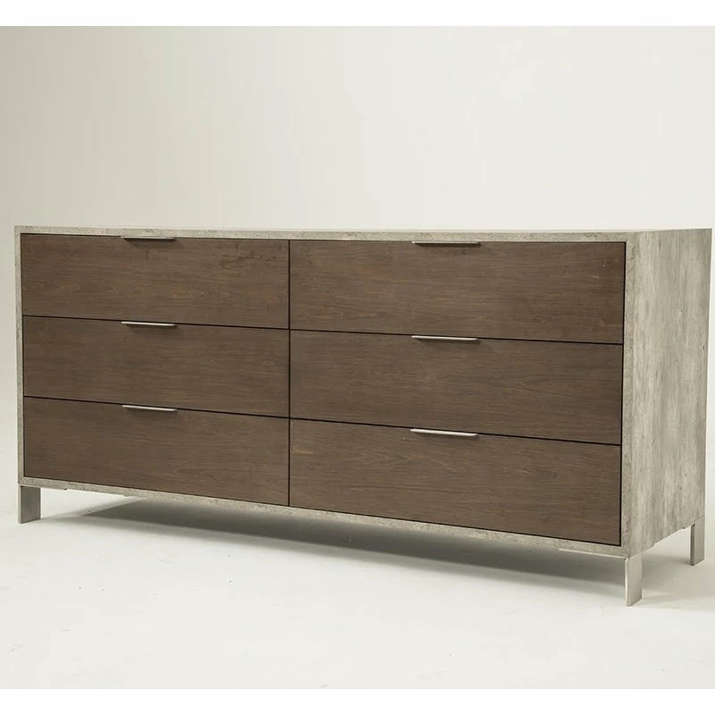 Deals ⭐ Vig Furniture Inc. Nova Domus Conner Modern Concrete 👗 Dresser, Dark Walnut/Gray 🔔 - Image 2