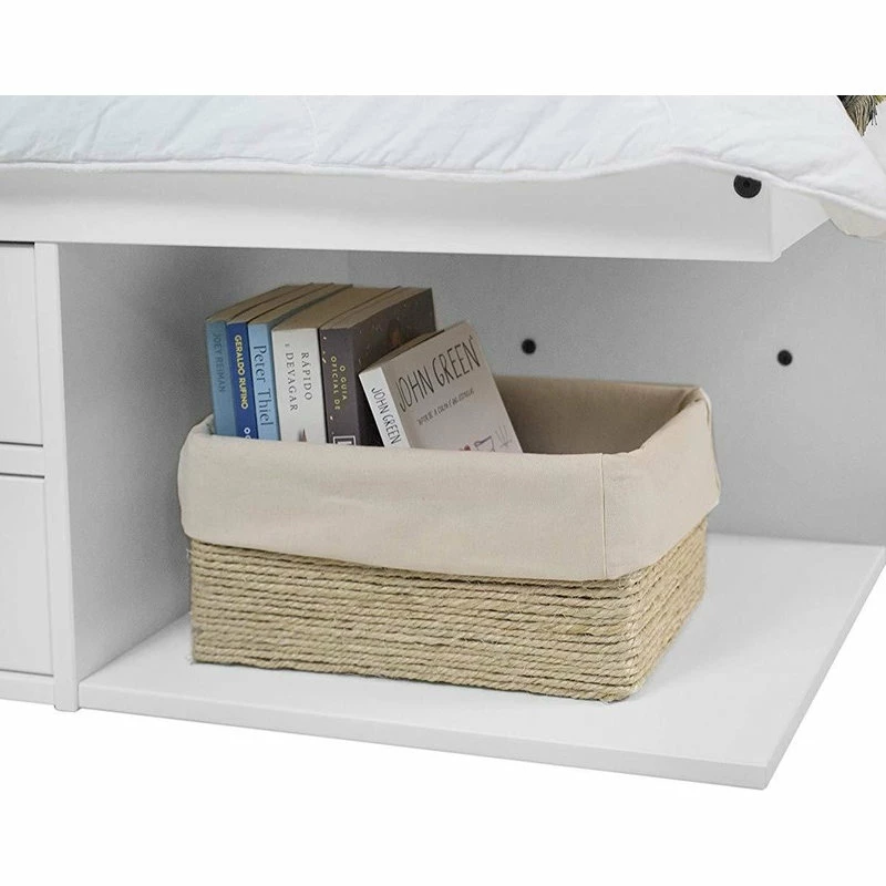 Outlet โค๏ธ Memomad Bali Storage Platform Bed With Drawers (Queen Size, Off White) ๐ฅ - Image 4