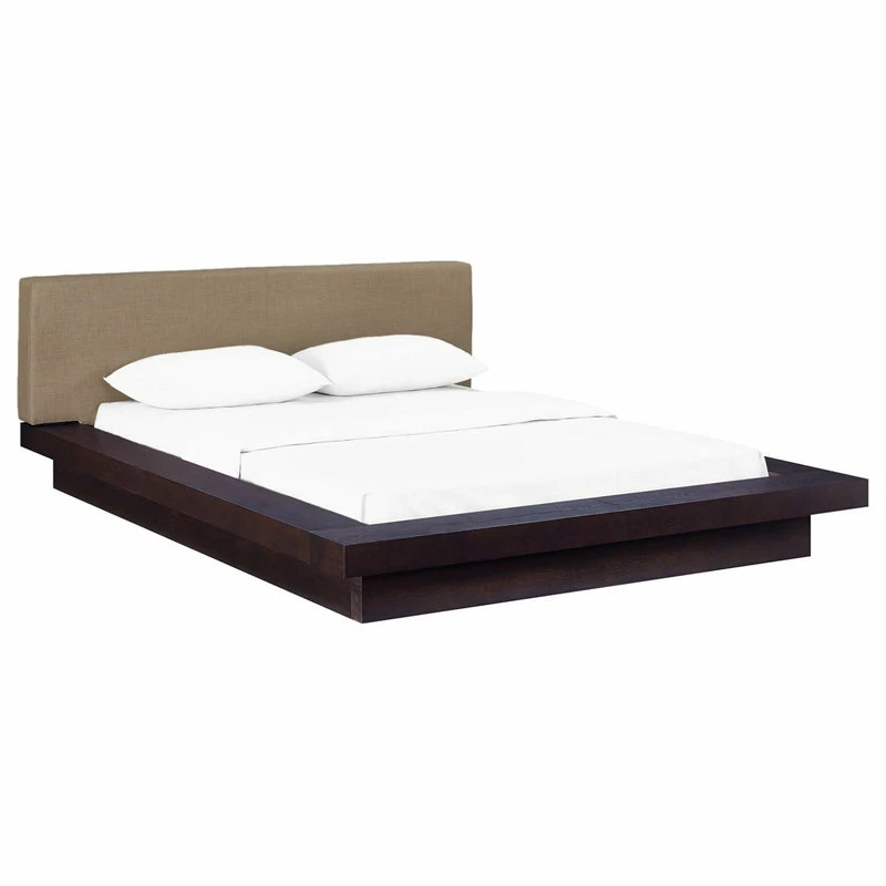 Discount 🛒 LexMod Freja Queen Upholstered Fabric Platform Bed, Cappuccino Latte 👍 - Image 10