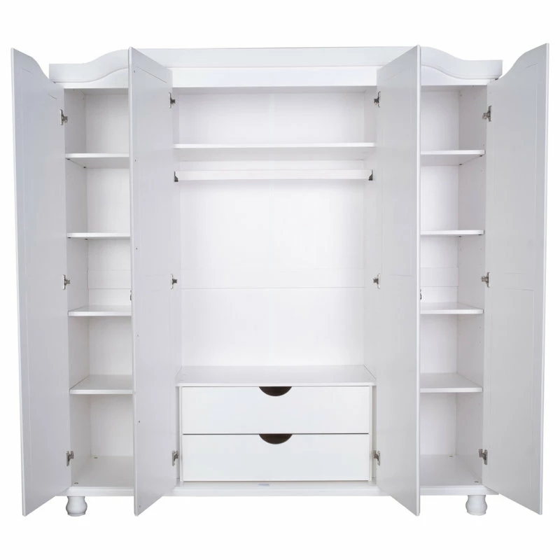 Flash Sale π Palace Imports 100% Solid Wood Set Of 4 Small Shelves Only For Kyle Wardrobes, White π€© - Image 4