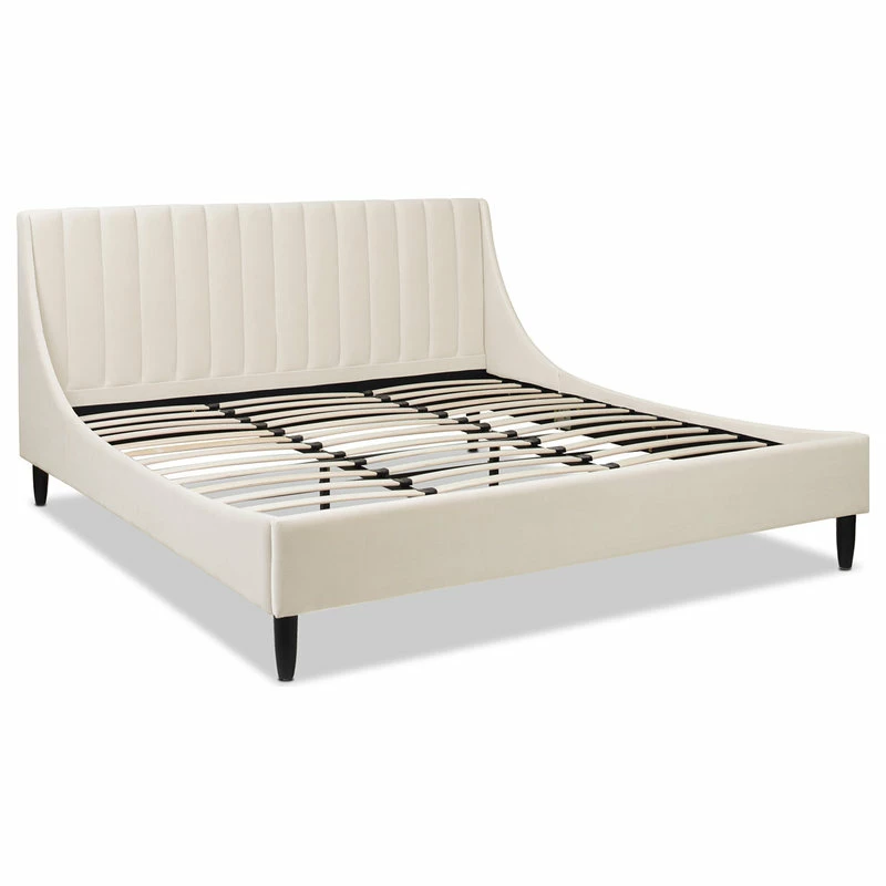 Deals 💯 Jennifer Taylor Home Aspen Vertical Tufted Headboard Platform Bed Set, French Beige, King 👍 - Image 7
