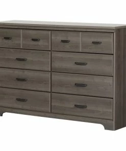 Top 10 ⭐ South Shore Furniture Versa 8-Drawer Double 👗 Dresser, Gray Maple 🎉
