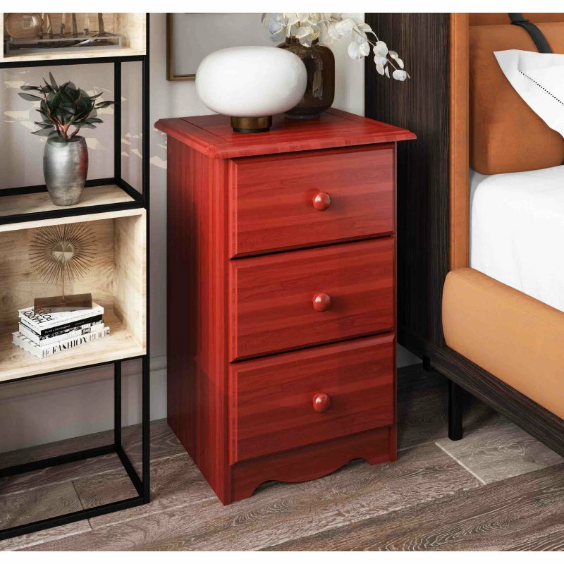 Best deal β Palace Imports Solid Wood 3-Drawer Night Stand, Mahogany π₯ - Image 2