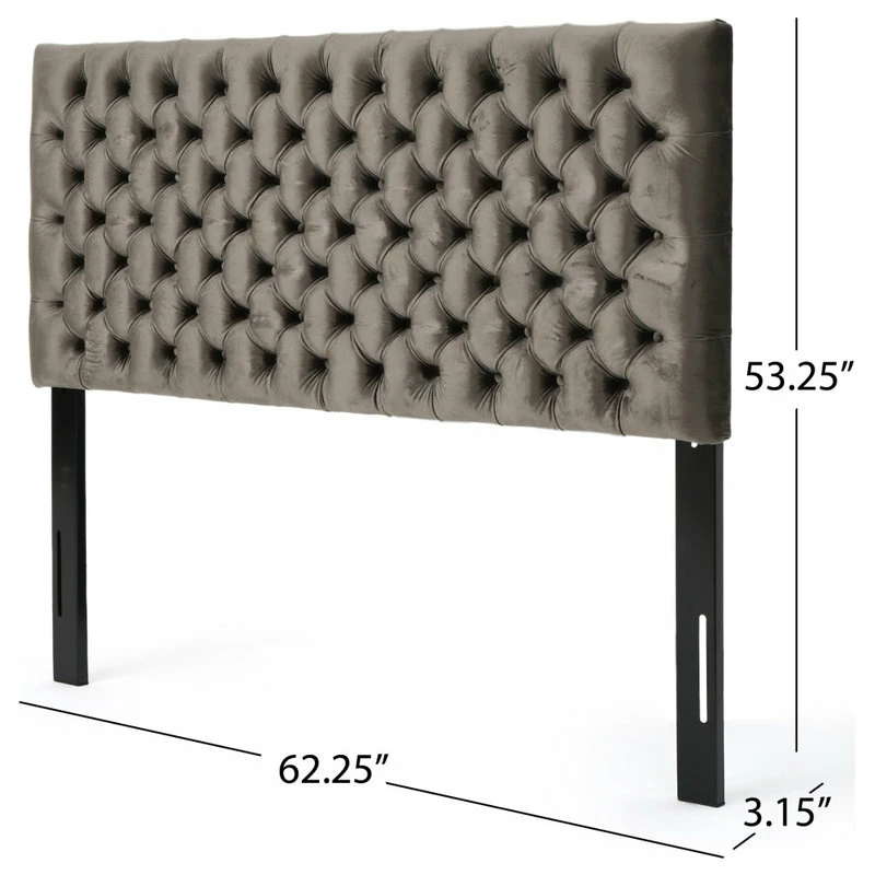 Deals ๐ GDFStudio GDF Studio Hunter Tufted Fabric Queen/ Full Headboard, Gray ๐ฅฐ - Image 3