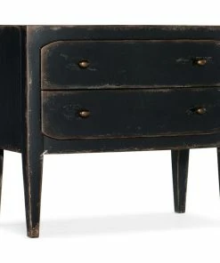 Best Pirce 🤩 Hooker Furniture Ciao Bella 2-Drawer Nightstand, Black ⭐