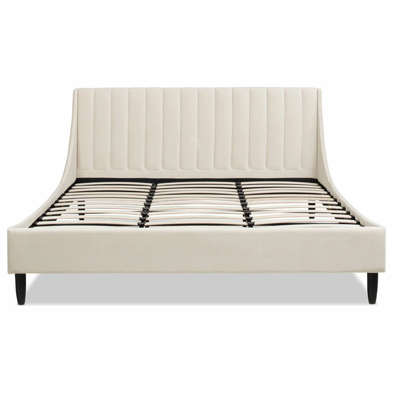 Deals 💯 Jennifer Taylor Home Aspen Vertical Tufted Headboard Platform Bed Set, French Beige, King 👍 - Image 4