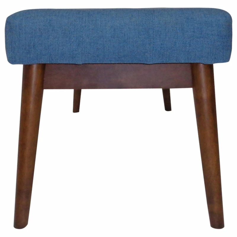 Best Pirce โค๏ธ GDFStudio GDF Studio Flora Mid Century Tufted Fabric Ottoman, Blue ๐งจ - Image 9