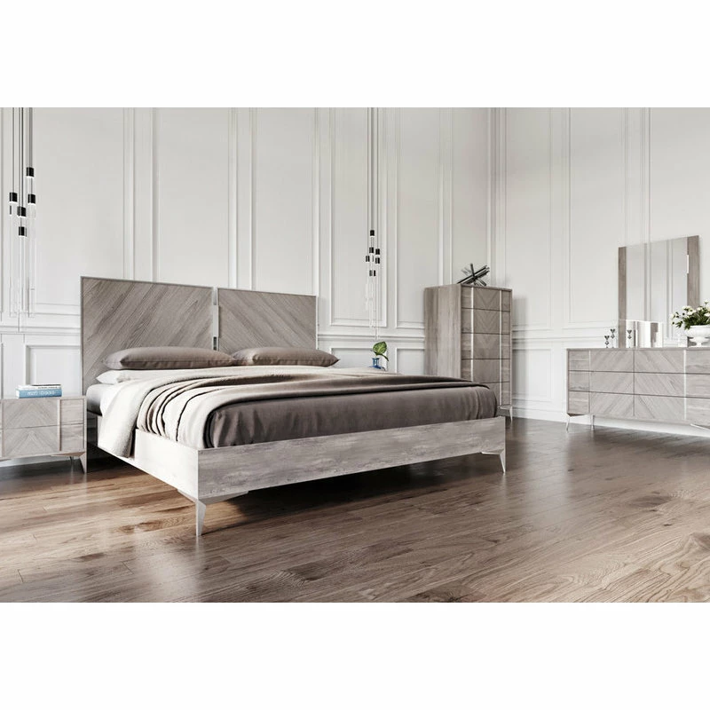 Budget โจ Vig Furniture Inc. Nova Domus Alexa Italian Modern Gray Bed, Eastern King ๐ฅ - Image 2