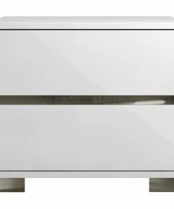 New ๐งจ At Home USA Inc. Live White 2-Drawer Nightstand ๐