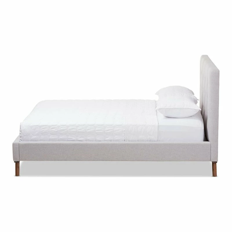 Brand new ๐ฅฐ Baxton Studio Valencia Upholstered Queen Platform Bed In Gray Beige ๐ - Image 3