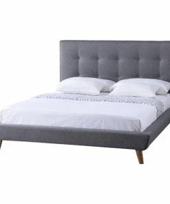 Buy 😀 Baxton Studio Jonesy Fabric Upholstered Platform Bed, Gray, Queen 😉