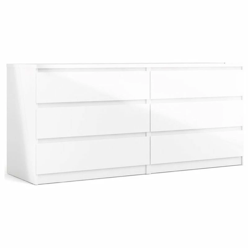 Best reviews of โค๏ธ Tvilum 6 Drawer Double ๐ Dresser White High Gloss ๐ - Image 2