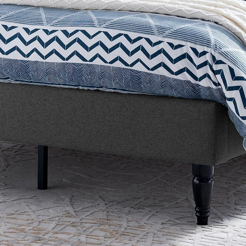 Wholesale ๐ GDFStudio GDF Studio Ray Traditional Fully-Upholstered Queen-Size Bed Frame, Charcoal Gray ๐งจ - Image 5