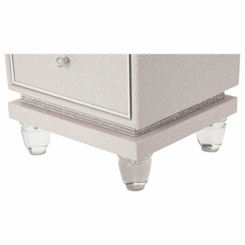 Wholesale 🌟 Michael Amini Glimmering Heights Upholstered Swivel Lingerie Chest - Ivory 🤩 - Image 7