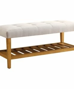 Best reviews of ❤️ Acme Furniture Acme Charla Bench, Light Gray And Oak 💯