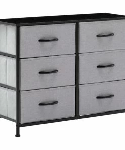 Promo β Duhome Elegant Lifestyle 6 Fabric Drawers Steel Frame Double π Dresser, Grey β