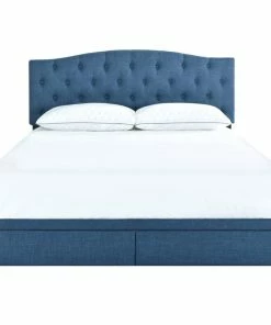 Discount ๐ฅฐ HomeFare Platform Tufted King Storage Bed, Linen, Blue, King ๐งจ