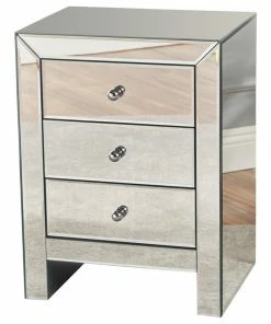 New ๐ GDFStudio GDF Studio Lucille Mirror Finished 3-Drawer Accent Table ๐ฅ