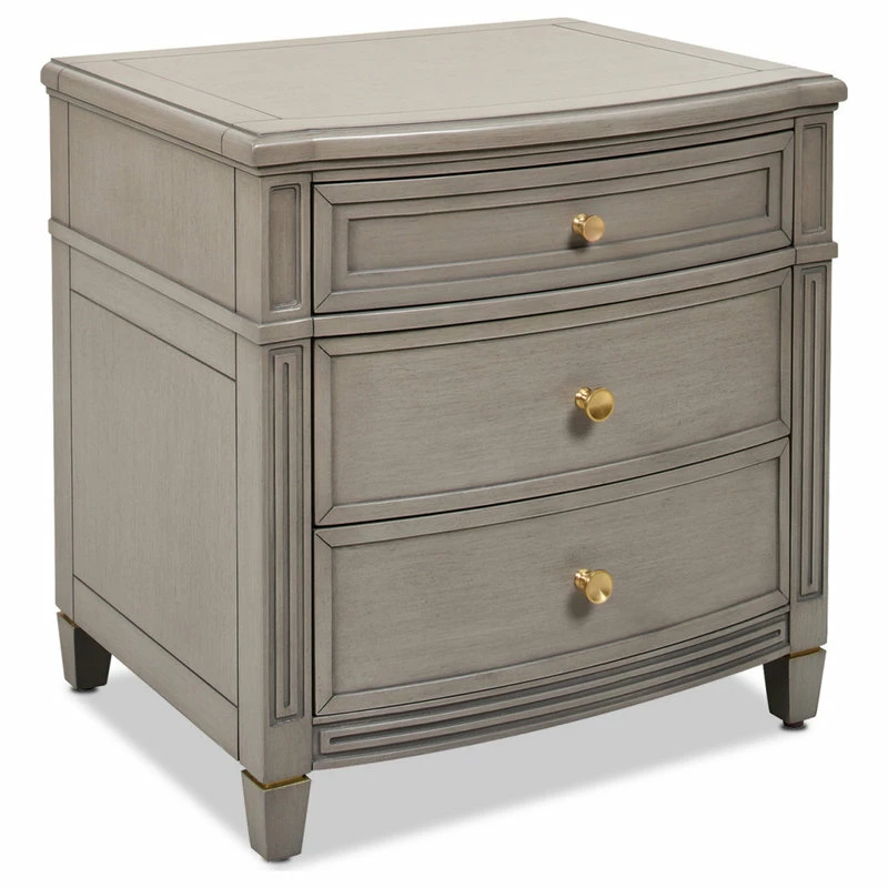 Outlet 🔥 Jennifer Taylor Home Dauphin Gold Accent End Table, Gray Cashmere 😉 - Image 4
