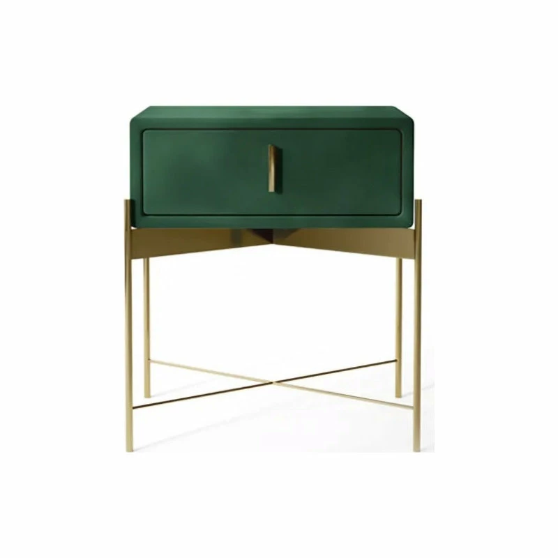 Best deal โ๏ธ Homary Green Bedroom Nightstand With Drawer Velvet Upholstered Bedside Table ๐