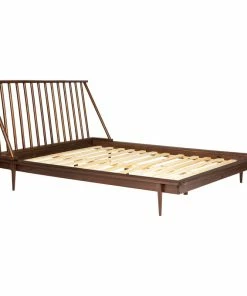 Deals 👏 Walker Edison Modern Wood Queen Spindle Bed - Walnut ✨