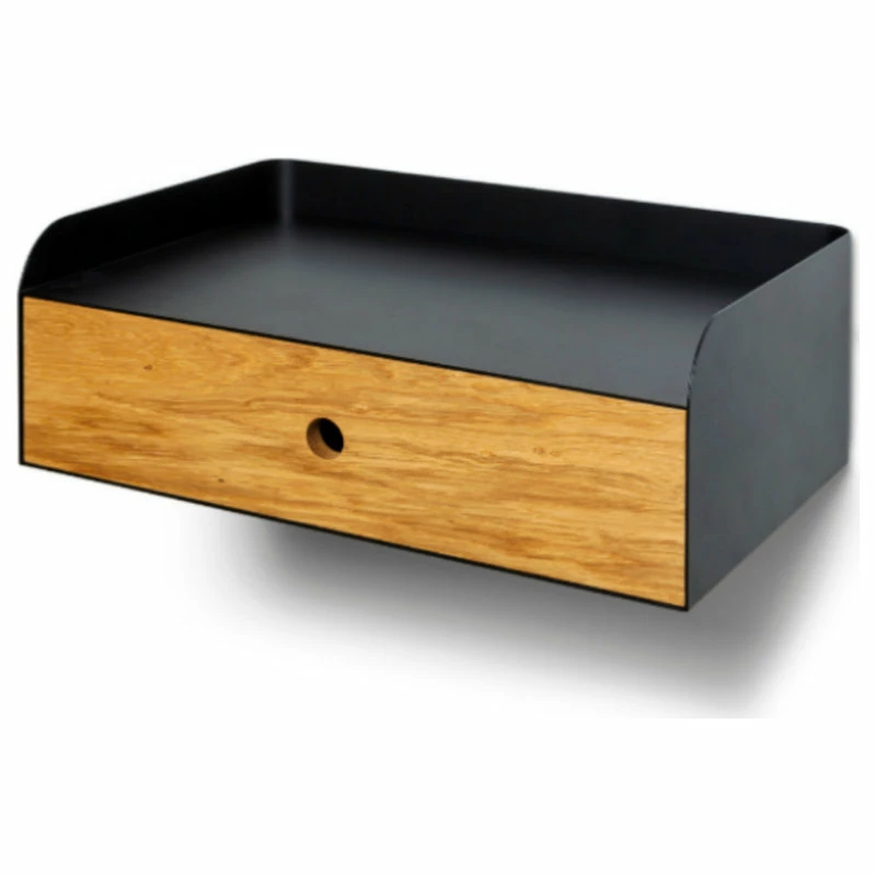 Flash Sale 🤩 Woodek Design Adele Floating Nightstand Drawer Bedside Table, Premium Oak And Metal 🎉 - Image 7